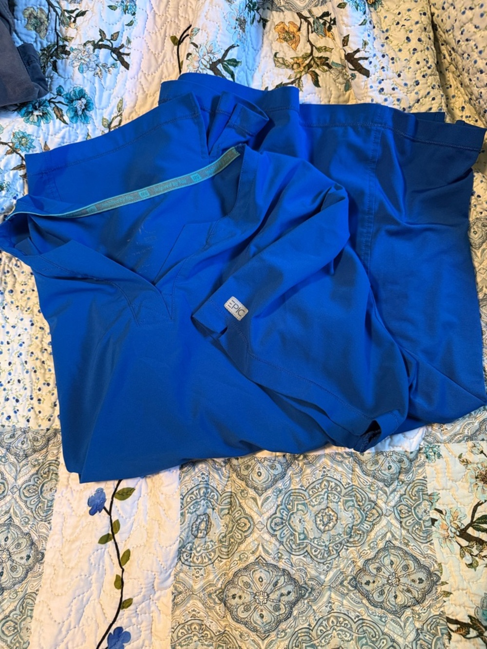 Royal Blue Medical Scrub Top and Pants